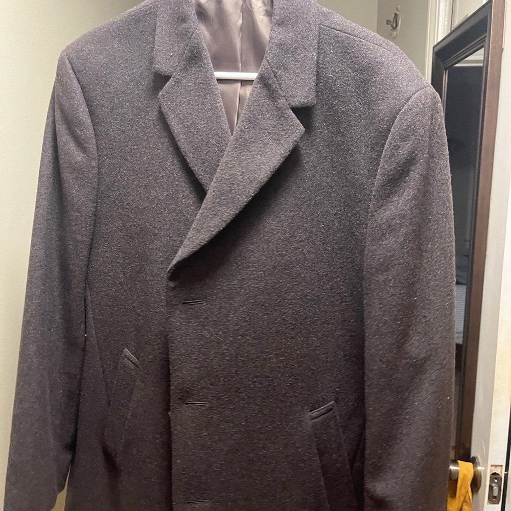 Dark Brown Wool Overcoat